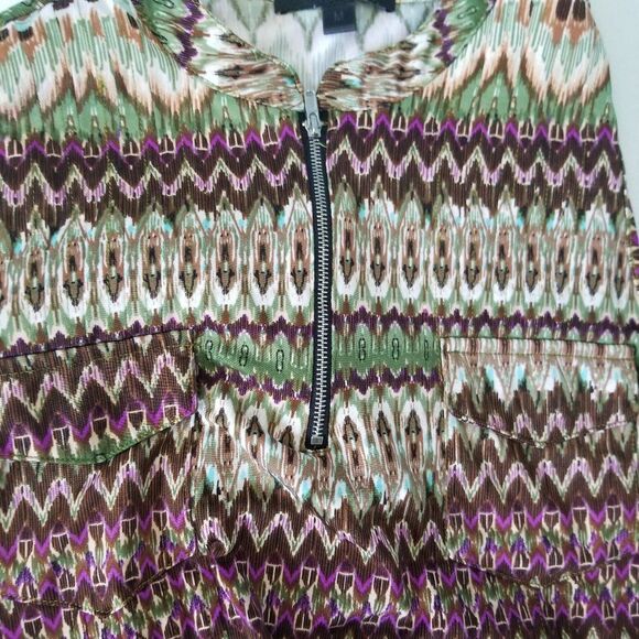 Time Line Women's Blouse Medium Geometric Sleeveless - Picture 4 of 7